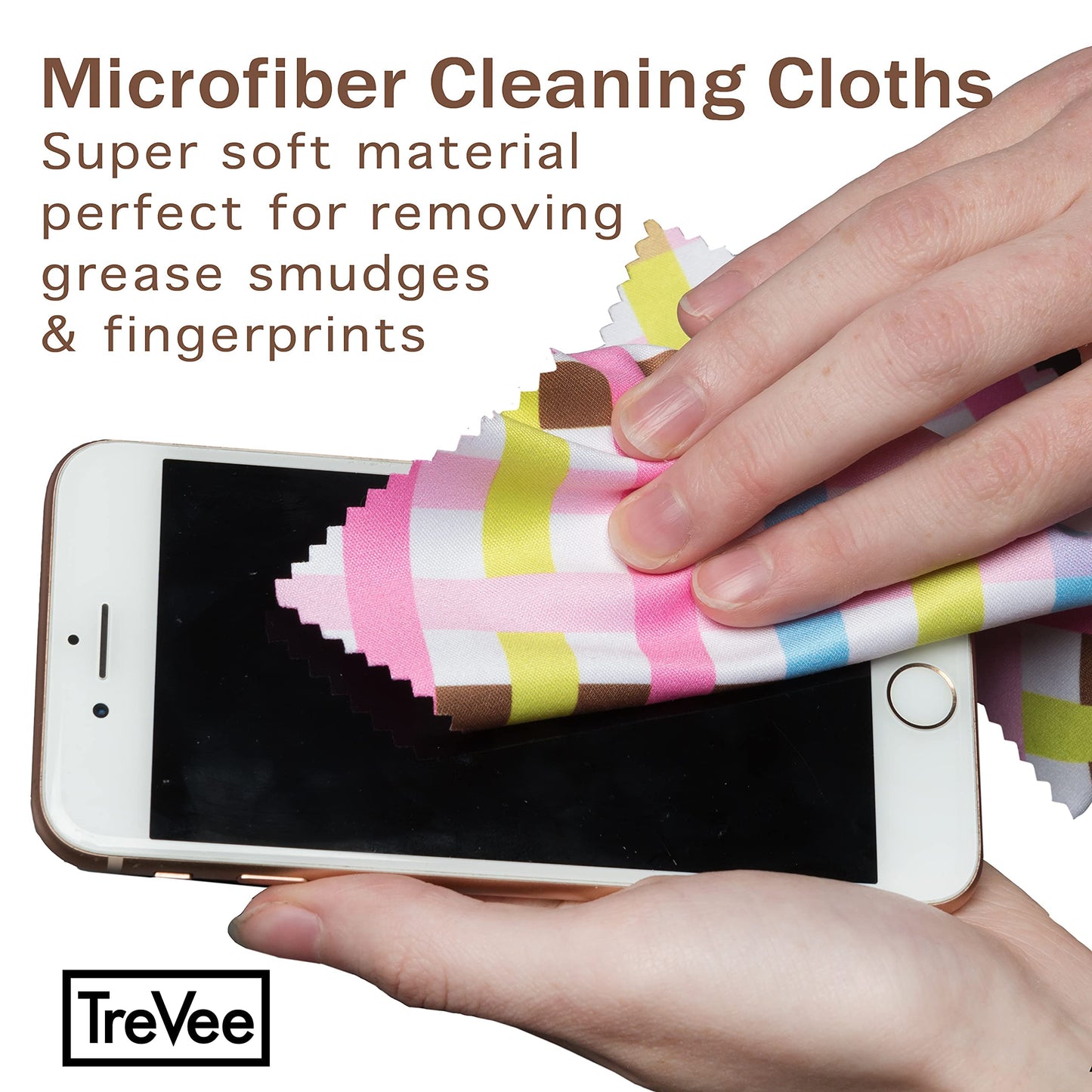 10 Pack Cute Geo-Design Microfiber Cleaning for Cleaning Lens, Sunglasses and Eyeglasses